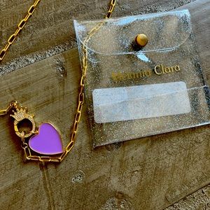 Melania Clara gold chain necklace with Purple Heart
